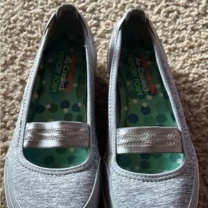 Skechers Women's Gray Slip-On Sneakers